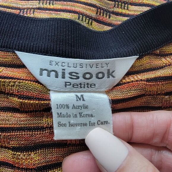 Misook Long Sleeved Cardigan with 1 Button Closure. Size PM. - Picture 5 of 6